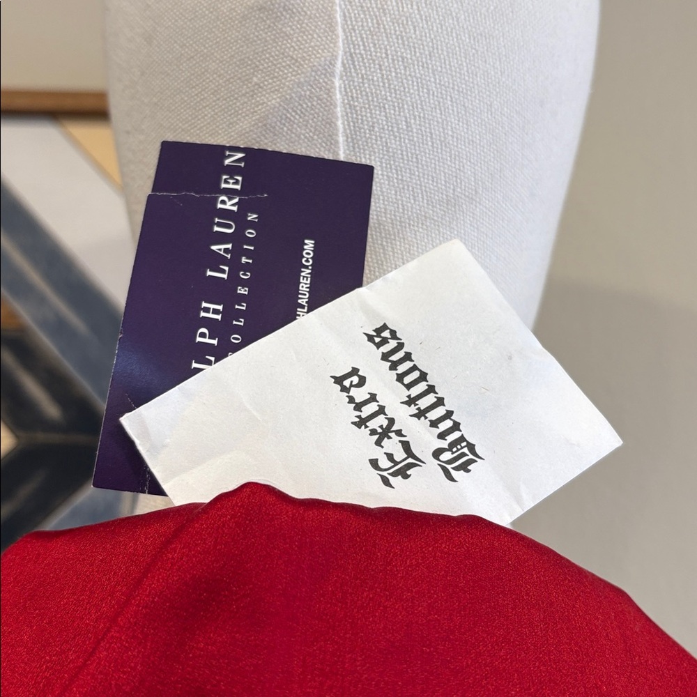 Vintage Ralph Lauren Collection Red Silk Flared A-Line Princess Coat size 8 NWT - Picture 10 of 16